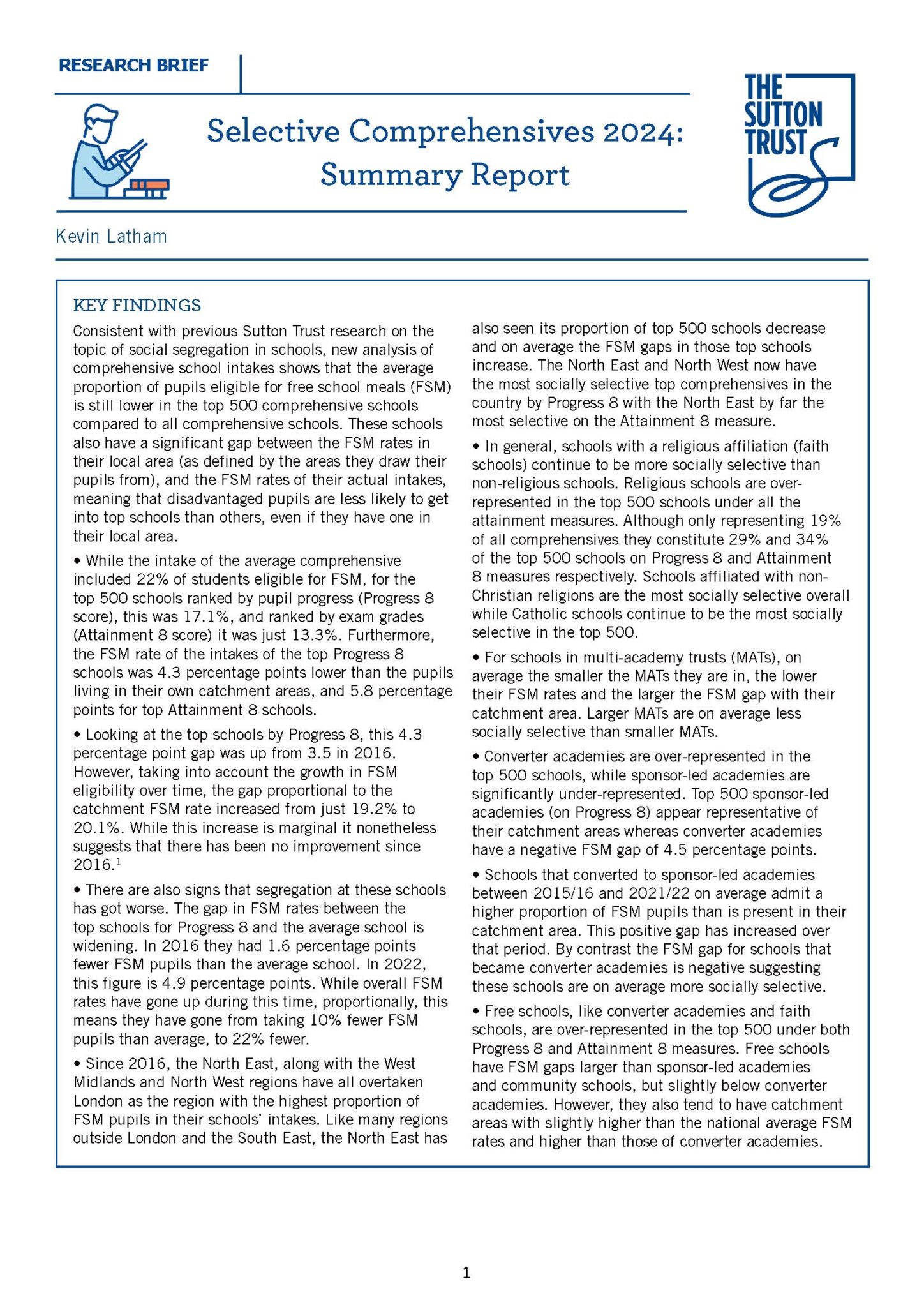 Selective Comprehensives 2024 Sutton Trust